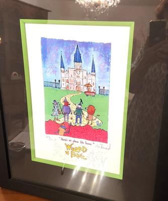 Lot #291 Framed Matt Rinard "Wizard of Pawz" print - hand signed 234/350