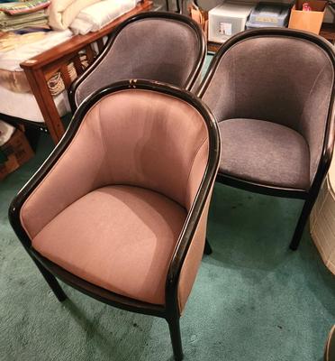 Lot #299 Lot of 3 Bernhardt Club Chairs - these were in Pete's Production Office