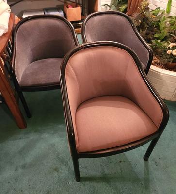 Lot #299 Lot of 3 Bernhardt Club Chairs - these were in Pete's Production Office