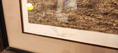 Lot #303 Lithograph "Old Georgia Farmhouse" by listed artist Butler Brown - hand signed