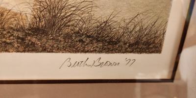 Lot #303 Lithograph "Old Georgia Farmhouse" by listed artist Butler Brown - hand signed