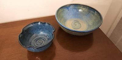 Lot #305 Lot of 2 pieces studio pottery - signed