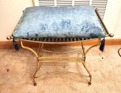 Lot #311 Vintage Vanity Stool with Cushion