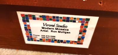 Lot #313 Large Original Mosaic - Pete Portrait - Virone Studio Modern Mosaics
