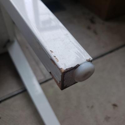 Two White Matching Benches w/ Storage (PB-KD)