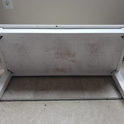 Two White Matching Benches w/ Storage (PB-KD)