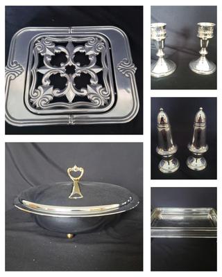 Towle, Crown, Kromex, Lovelace Sterling and Silver-Plated Formal Serving Ware and More (PB-KD)