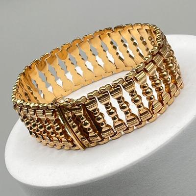 LOT 129J: 18K Gold 7.5" Bracelet - Marked 282VI 750 - 38 Grams