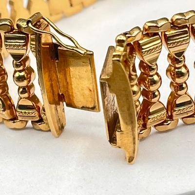 LOT 129J: 18K Gold 7.5" Bracelet - Marked 282VI 750 - 38 Grams