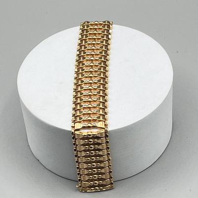 LOT 129J: 18K Gold 7.5" Bracelet - Marked 282VI 750 - 38 Grams