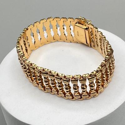 LOT 129J: 18K Gold 7.5" Bracelet - Marked 282VI 750 - 38 Grams