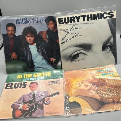 LOT 137B: Stack of 45s Vinyl (Dozens of Records) - Frank Zappa, Cyndi Lauper, Phil Collins and Much More