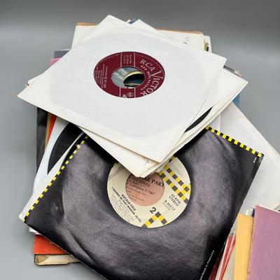 LOT 138B: Stack of 45s Vinyl (Dozens of Records) - The Fixx, Janet Jackson, Gloria Estefan and Much More