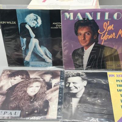 LOT 138B: Stack of 45s Vinyl (Dozens of Records) - The Fixx, Janet Jackson, Gloria Estefan and Much More