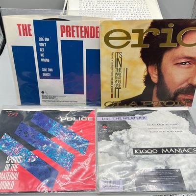 LOT 139B: Stack of 45s Vinyl (Dozens of Records) - Eric Clapton, Paul Simon, Michael Jackson and Much More