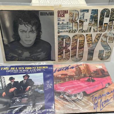 LOT 139B: Stack of 45s Vinyl (Dozens of Records) - Eric Clapton, Paul Simon, Michael Jackson and Much More