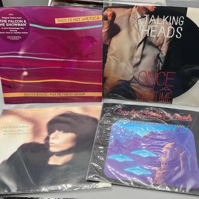 LOT 161B: Stack of 45s Vinyl (Dozens of Records) - Queen & David Bowie, Blondie, Talking Heads and Much More