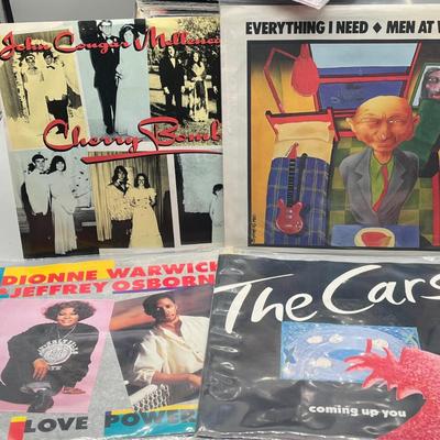 LOT 181B: Stack of 45s Vinyl (Dozens of Records) - Merle Haggard, The Cars, Duran-Duran and Much More