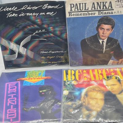 LOT 181B: Stack of 45s Vinyl (Dozens of Records) - Merle Haggard, The Cars, Duran-Duran and Much More