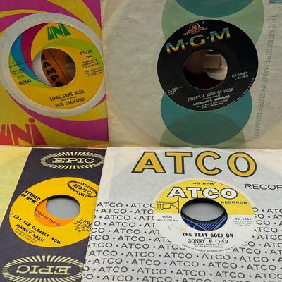 LOT 183B: Stack of 45s Vinyl (Dozens of Records) - Chubby Checker, Johnny Nash, Neil Diamond and Much More