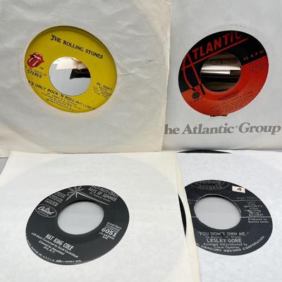 LOT 186B: Stack of 45s Vinyl (Dozens of Records) - The Rolling Stones, Lou Reed, The Monkees and Much More
