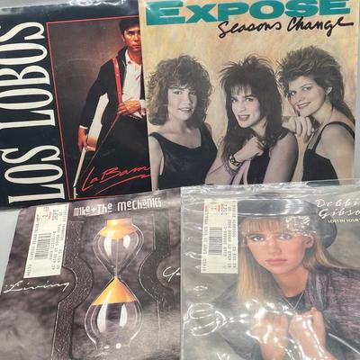 LOT 187B: Stack of 45s Vinyl (Dozens of Records) - Bon Jovi, Van Halen, Motley Crue, Guns N' Roses and Much More