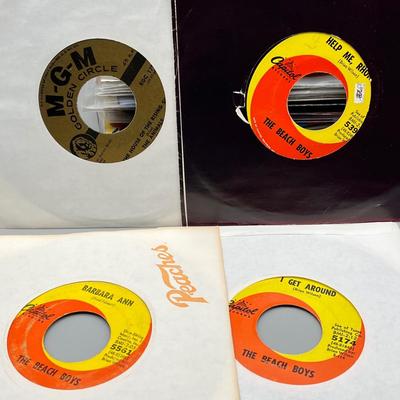 LOT 187B: Stack of 45s Vinyl (Dozens of Records) - Bon Jovi, Van Halen, Motley Crue, Guns N' Roses and Much More