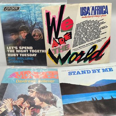 LOT 191B: Three Vintage 45 Record Carrying Cases Filled with Vinyl Single Records - Elvis, Prince, Rolling Stones and Much More