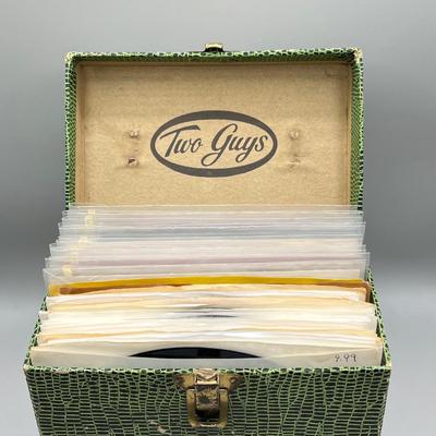 LOT 191B: Three Vintage 45 Record Carrying Cases Filled with Vinyl Single Records - Elvis, Prince, Rolling Stones and Much More