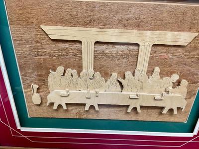 The Last Supper, Raised Relief Cut Wood