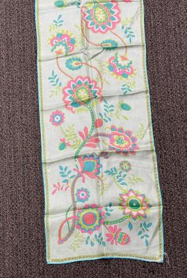 100% SILK hand rolled long rectangle scarf pastels