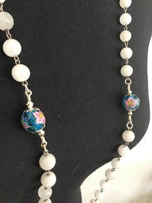 Beautiful Glass or Stone Beaded Necklace