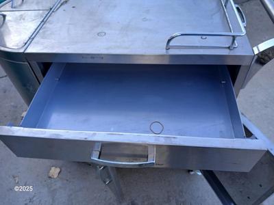 Mobile stainless steel food cart
