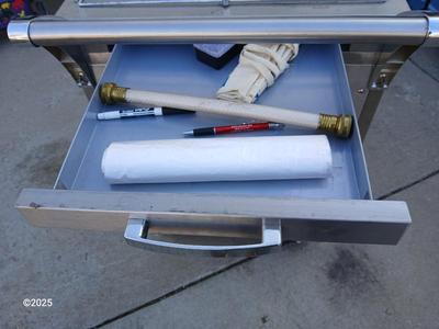 Mobile stainless steel food cart