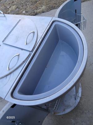 Mobile stainless steel food cart