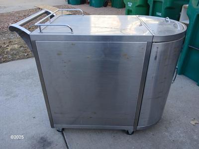 Mobile stainless steel food cart