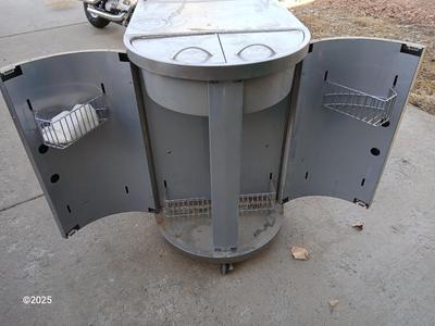 Mobile stainless steel food cart