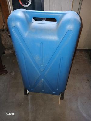 Coleman Hot Water On Demand Portable Water Heater with portable tote-along ten-gallon water tank