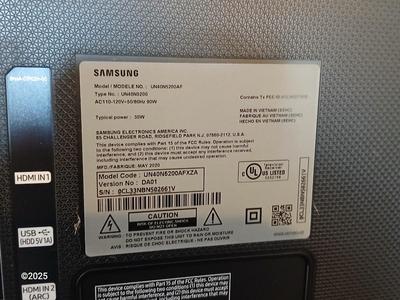 Samsung 40" Television with remote control