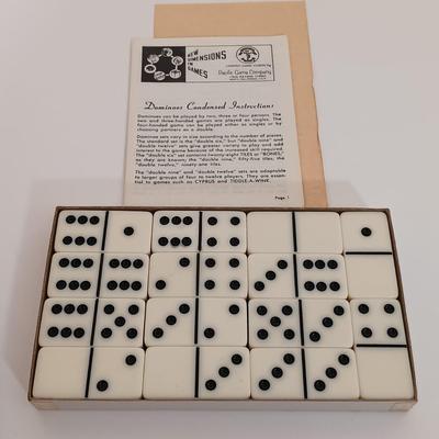LOT 114B: Vintage Aries Travel Backgammon, Marlboro Poker Chip Set, Pleasantime Domino Set & More
