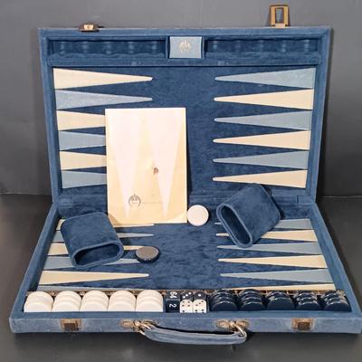 LOT 114B: Vintage Aries Travel Backgammon, Marlboro Poker Chip Set, Pleasantime Domino Set & More