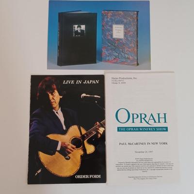 LOT 155B: Vintage Wings Over America Promo Poster, Paul McCartney III Box Set, Thomson's George Harrison: Behind the Locked Door...