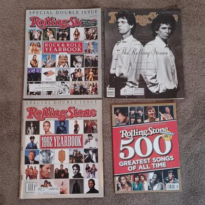LOT 156B: Vintage Rolling Stone Magazines w/ Rolling Stone & Rock and Roll History Books