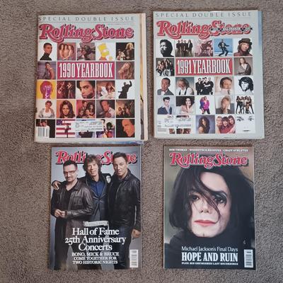 LOT 156B: Vintage Rolling Stone Magazines w/ Rolling Stone & Rock and Roll History Books