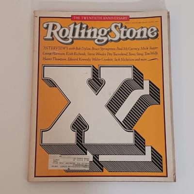 LOT 156B: Vintage Rolling Stone Magazines w/ Rolling Stone & Rock and Roll History Books