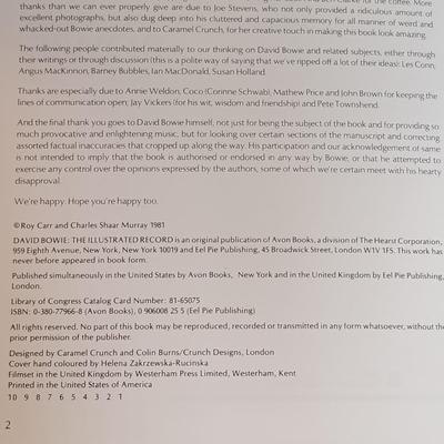 LOT 158B: Vintage David Bowie: The Illustrated Record 1981, Rolling Stones: The Illustrated Record 1976, Writings and Drawings by Bob...