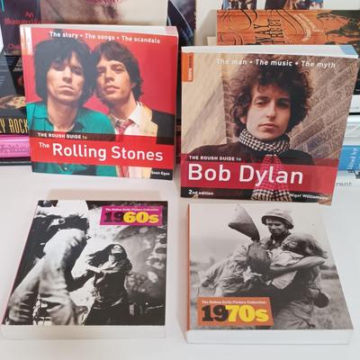 LOT 158B: Vintage David Bowie: The Illustrated Record 1981, Rolling Stones: The Illustrated Record 1976, Writings and Drawings by Bob...