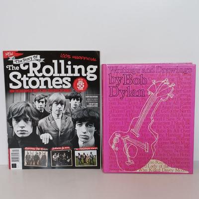 LOT 158B: Vintage David Bowie: The Illustrated Record 1981, Rolling Stones: The Illustrated Record 1976, Writings and Drawings by Bob...