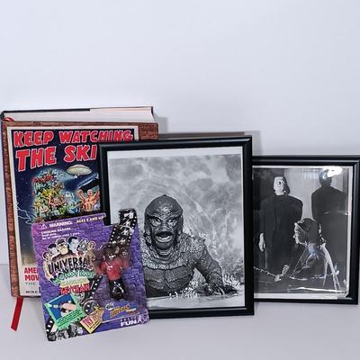 LOT 165B: Numbered Photos from Creature from the Black Lagoon and Frankenstein Meets the Wolf Man w/ Wolfman Keychain & American...