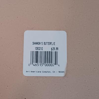 LOT 169B: Vintage Butterfly Prints, Wood Candle Holders, Stained Glass Wall Brackets & More